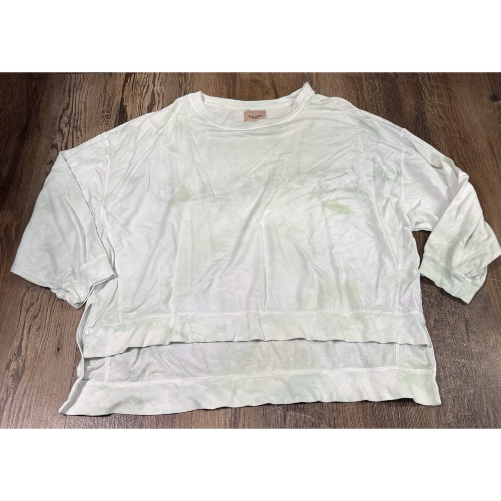 Found Los Angeles Women's Tie Dye Size Medium Green Sweater Shirt Oversized